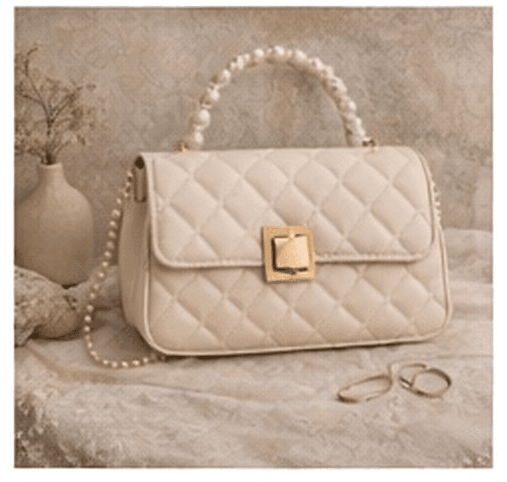 キルティングバッグ（アイボリー）