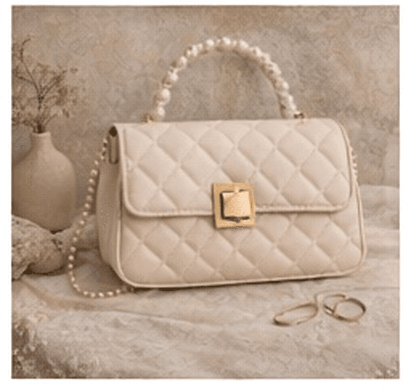 キルティングバッグ（アイボリー）