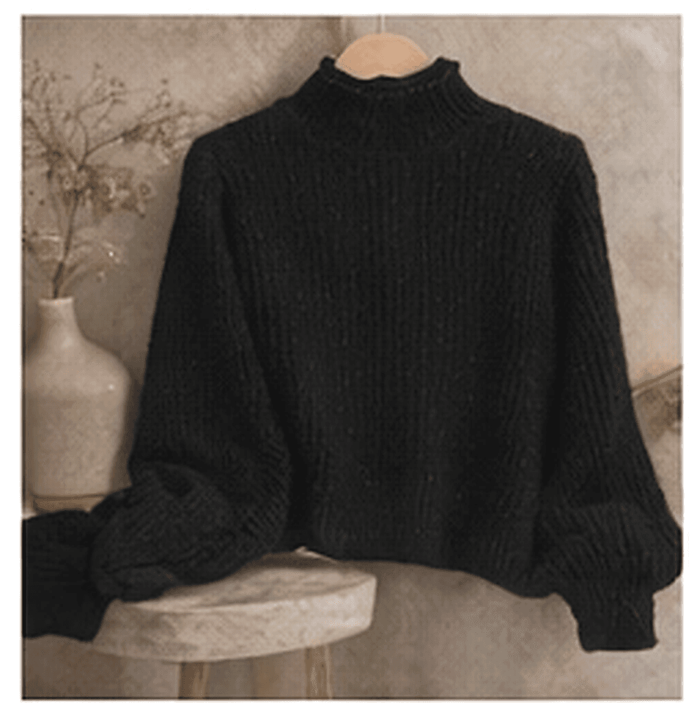 ハイネックニット（ブラック）
